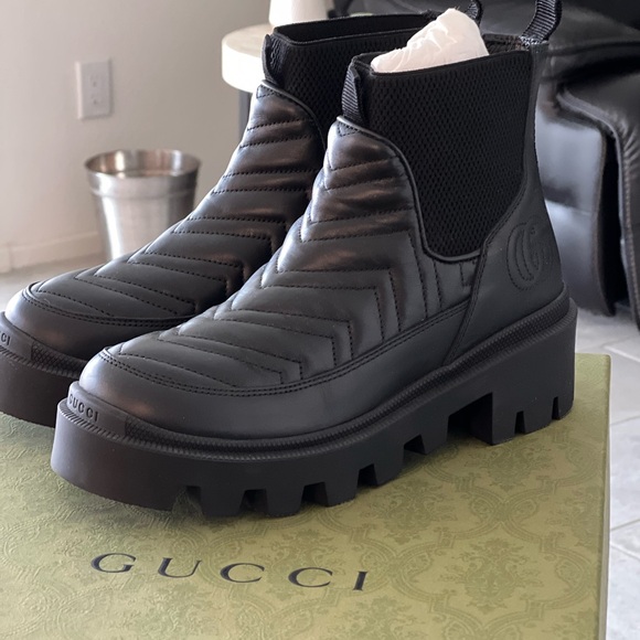 Gucci leather Ankle-Boots Lifford Matelasse - Picture 5 of 11